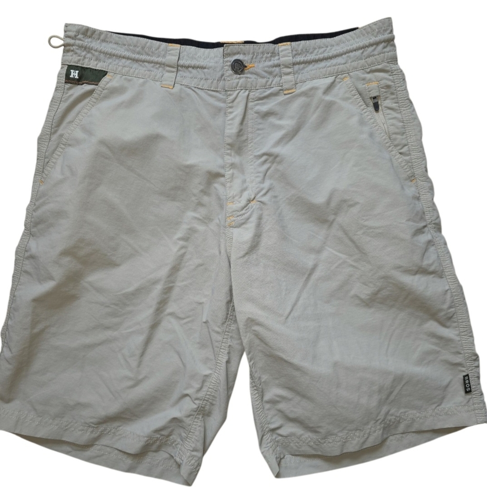 Howler Brothers Shorts Mens 32 Brown Stretch Hybrid Pockets Hiking & Swim Trunks